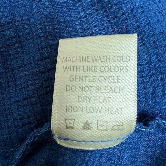 Max Studio Top Womens 1X Blue Flutter Sleeve Crew Neck Embroidered Hi Low Blouse - Picture 9 of 10